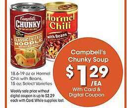Kroger Campbell's chunky soup offer
