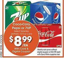 Kroger Coca-cola pepsi or 7up offer