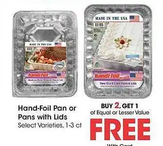 Kroger Hand-foil pan or pans with lids offer