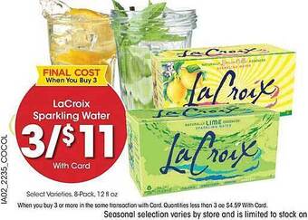 Kroger Lacroix sparkling water offer