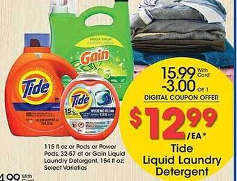Kroger Tide liquid laundry detergent offer