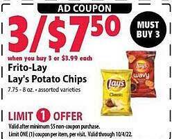 Festival Foods Frito-lay lay's potato chips offer
