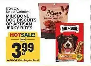 Food Lion Milk-bone dog biscuits or artisan jerky bites offer