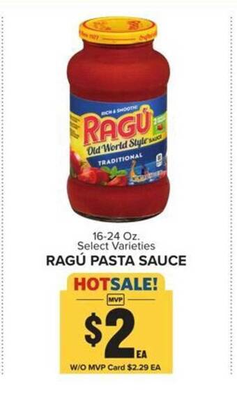 Food Lion Ragú pasta sauce offer