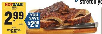 Food Lion Baby back ribs offer
