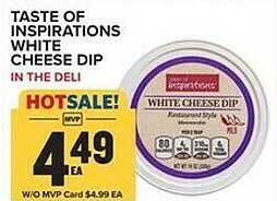 Food Lion Taste of inspirations white cheese dip offer