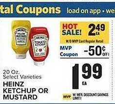 Food Lion Heinz ketchup or mustard offer