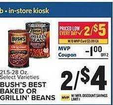 Food Lion Bush's best baked or grillin' beans offer