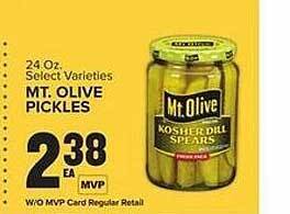 Food Lion Mt. olive pickles offer