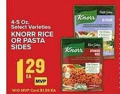 Food Lion Knorr rice or pasta sides offer