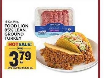 Food Lion Food lion 85% lean ground turkey offer