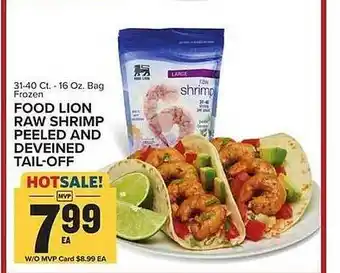 Food Lion Food lion raw shrimp peeled and deveined tail-off offer