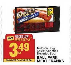 Food Lion Ball park meat franks offer