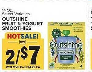 Food Lion Outshine fruit & yogurt smoothies offer