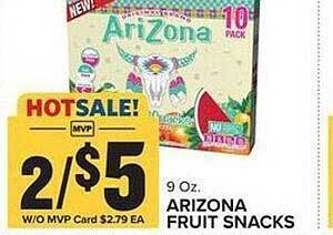Food Lion Arizona fruit snacks offer