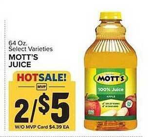 Food Lion Mott's juice offer