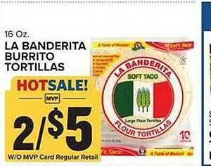 Food Lion La banderita burrito tortillas offer