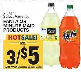Food Lion Fanta or minute maid products offer