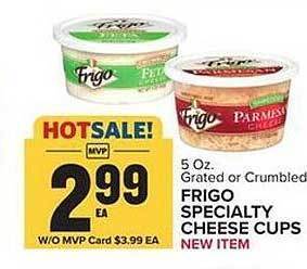 Food Lion Frigo specialty cheese cups offer