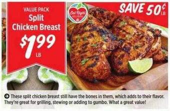 Rouses Split chicken breast offer