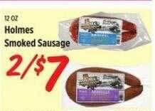 Rouses Holmes smoked sausage offer
