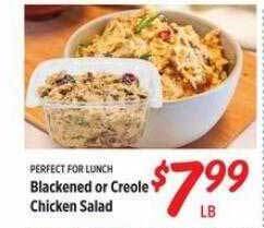 Rouses Blackened or creole chicken salad offer