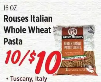 Rouses Rouses italian whole wheat pasta offer