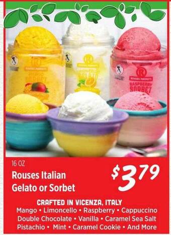 Rouses Rouses italian gelato or sorbet offer
