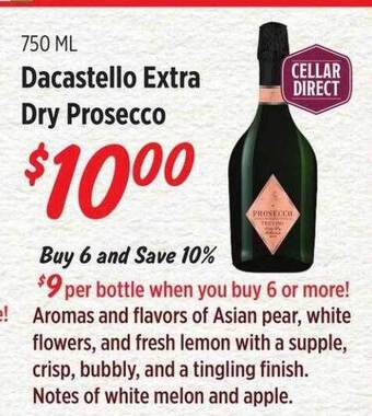 Rouses Dacastello extra dry prosecco offer