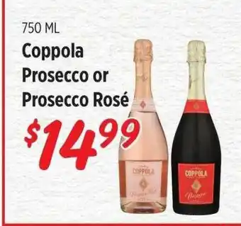 Rouses Coppola prosecco or prosecco rosé offer
