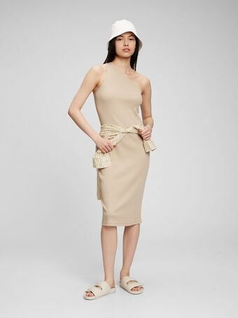 Gap Rib one shoulder midi dress offer