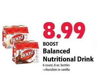 Festival Foods Boost balanced nutritional drink offer