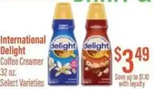 Chief Supermarket International Delight Coffee Creamer 32 oz. offer