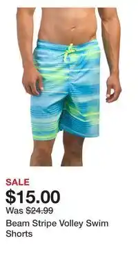 TJ Maxx Beam stripe volley swim shorts offer