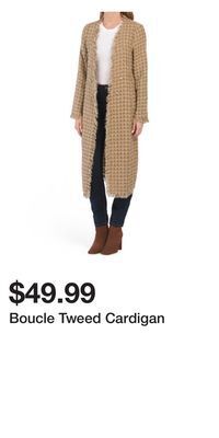 TJ Maxx Boucle tweed cardigan offer