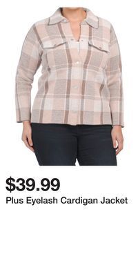 TJ Maxx Plus eyelash cardigan jacket offer