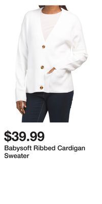 TJ Maxx Babysoft ribbed cardigan sweater offer