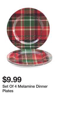 TJ Maxx Set of 4 melamine dinner plates offer