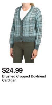 TJ Maxx Brushed cropped boyfriend cardigan offer