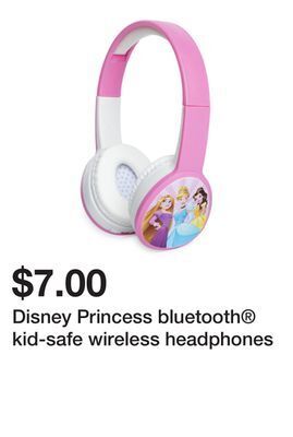 Five Below Disney princess bluetooth® kid-safe wireless headphones offer