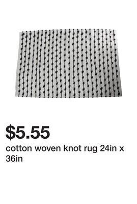 Five Below Cotton woven knot rug 24in x 36in offer