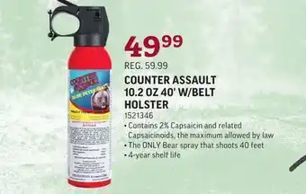 Sportsman's Warehouse Counter assault 10.2 oz 40' w/belt holster offer