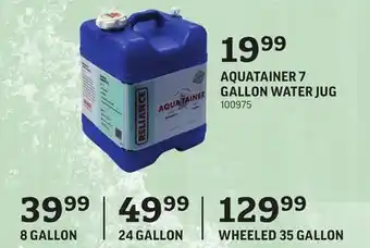 Aquatainer 7 gallon water jug