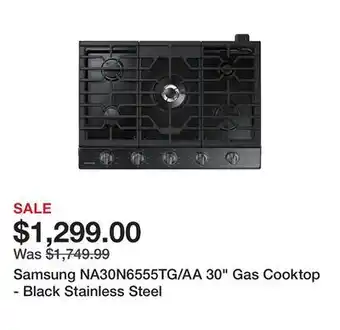 Kmart Samsung na30n6555tg/aa 30" gas cooktop - black stainless steel offer