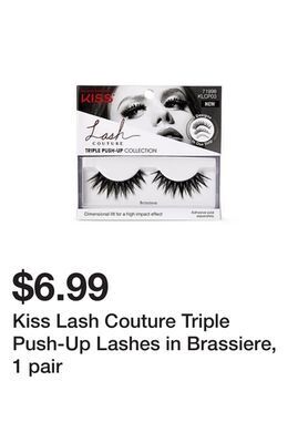 Kmart Kiss lash couture triple push-up lashes in brassiere, 1 pair offer