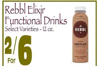 Wild By Nature Rebbl elixir functional drinks offer