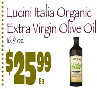 Wild By Nature Lucini italia organic extra virgin olive oil offer