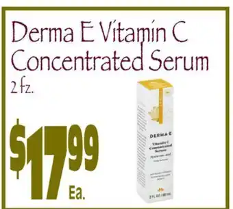 Wild By Nature Derma e vitamin c concentrated serum offer