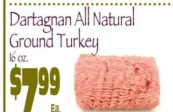 Wild By Nature Dartagnan all natural ground turkey offer