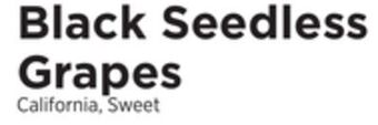 ShopRite Black seedless grapes offer